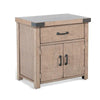 Desy Nightstand | Drawer and Door Cabinet | Light Brown Mahogany Wood BM333366