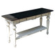 Orso Sofa Console Table | 2 Drawers | Off White and Dark Brown 54"