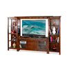 Odel TV Stand Media Cabinet | Natural Slate Inlay | Dark Brown 60’’ BM333369