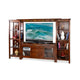 Odel TV Stand Media Cabinet | Natural Slate Inlay | Dark Brown 60’’ BM333369