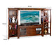 Odel TV Stand Media Cabinet | Natural Slate Inlay | Dark Brown 60’’ BM333369