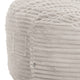 Sealy Bean Bag Chair | Soft Beige Faux Fur Cover | Shredded Foam Fill BM333396