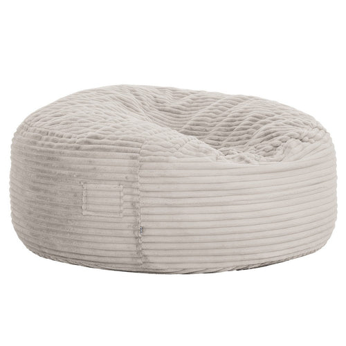 Sealy Bean Bag Chair | Soft Beige Faux Fur Cover | Shredded Foam Fill