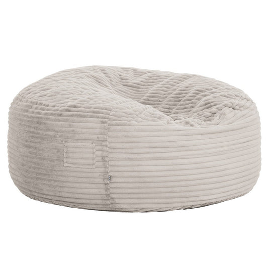 Sealy Bean Bag Chair | Soft Beige Faux Fur Cover | Shredded Foam Fill