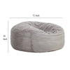 Sealy Oversized Bean Bag Chair | Gray Faux Fur Cover Shredded Foam BM333397