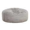 Sealy Oversized Bean Bag Chair | Gray Faux Fur Cover Shredded Foam