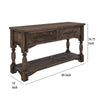 Marie Console Table | 2 Drawers | Caramel Brown Multiwood Frame | 60’’ BM333426