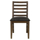 Tinaa Side Dining Chair | Black Polyester | Brown Pine Wood Ladderback BM333428