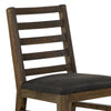 Tinaa Side Dining Chair | Black Polyester | Brown Pine Wood Ladderback BM333428