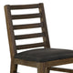 Tinaa Side Dining Chair | Black Polyester | Brown Pine Wood Ladderback BM333428