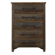 Tinaa Tall Dresser Chest | 5 Drawers | Metal Handles | Brown Wood BM333429