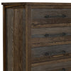 Tinaa Tall Dresser Chest | 5 Drawers | Metal Handles | Brown Wood BM333429