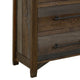 Tinaa Wide Dresser | 6 Drawers | Metal Handles | Gray Brown Pine Wood BM333430