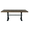 Tinaa Dining Table | Industrial Trestle Base | Brown Pine Wood | 79’’ BM333432