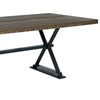 Tinaa Dining Table | Industrial Trestle Base | Brown Pine Wood | 79’’ BM333432