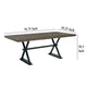 Tinaa Dining Table | Industrial Trestle Base | Brown Pine Wood | 79’’ BM333432