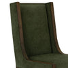 Okai Dining Chair Set of 2 | Olive Green Polyester Wingback Brown Wood BM333435