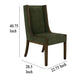 Okai Dining Chair Set of 2 | Olive Green Polyester Wingback Brown Wood BM333435