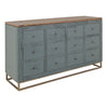 Timmy Console Sideboard | 12 Drawer | Sage Green Pine Wood | 61’’ BM333437