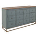 Timmy Console Sideboard | 12 Drawer | Sage Green Pine Wood | 61’’ BM333437