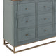 Timmy Console Sideboard | 12 Drawer | Sage Green Pine Wood | 61’’ BM333437