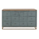 Timmy Console Sideboard | 12 Drawer | Sage Green Pine Wood | 61"