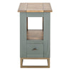 Timmy Chairside Table | 1 Drawer | Sage Green Pine Wood | 18’’ BM333438