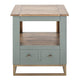 Timmy Side End Table | 2 Drawers | Shelf | Sage Green Wood | 23’’ BM333439