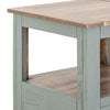 Timmy Side End Table | 2 Drawers | Shelf | Sage Green Wood | 23’’ BM333439