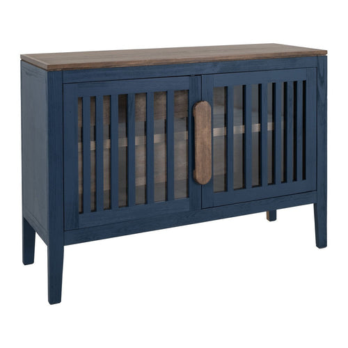 Maltie Sideboard Console Cabinet | 2 Doors | Indigo Blue Wood | 54"