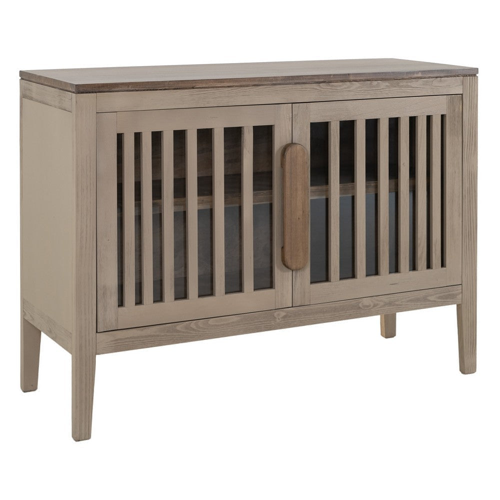 Maltie Sideboard Console Cabinet | 2 Doors | Sand Brown Wood | 54"