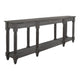 Ify Sofa Console Table w Shelf, Charcoal Black Melina Wood, 95"