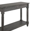Ify Console Sofa Table | 1 Shelf | Charcoal Black Melina Wood | 49’’