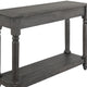 Ify Console Sofa Table | 1 Shelf | Charcoal Black Melina Wood | 49’’