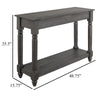 Ify Console Sofa Table | 1 Shelf | Charcoal Black Melina Wood | 49’’