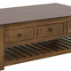 Linaa Cocktail Coffee Table | 6 Drawers | Barrel Brown Wood | 55’’ BM333452