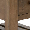 Linaa Chairside Table | 1 Drawer | 1 Shelf | Barrel Brown Wood | 24’’ BM333453