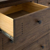 Linaa Wide Dresser | 7 Drawers | Barrel Brown Wood | Knob Handles BM333454