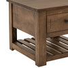 Linaa Side End Table | 1 Drawer | 1 Shelf | Barrel Brown Wood | 27’’ BM333455