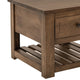Linaa Side End Table | 1 Drawer | 1 Shelf | Barrel Brown Wood | 27’’ BM333455