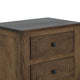 Linaa End Nightstand | 2 Drawers | Barrel Brown Wood Frame | 30’’ BM333456