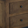 Linaa End Nightstand | 2 Drawers | Barrel Brown Wood Frame | 30’’ BM333456