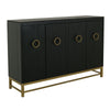 Kianu Sideboard Buffet Cabinet | 4 Doors Fixed Shelves | Black Gold BM333458