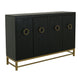 Kianu Sideboard Buffet Cabinet | 4 Doors Fixed Shelves | Black Gold BM333458