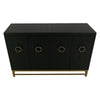 Kianu Sideboard Buffet Cabinet | 4 Doors Fixed Shelves | Black Gold BM333458