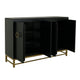 Kianu Sideboard Buffet Cabinet | 4 Doors Fixed Shelves | Black Gold BM333458