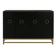 Kianu Sideboard Buffet Cabinet | 4 Doors Fixed Shelves | Black Gold