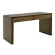 Esis Writing Desk | 2 Drawers | USB Ports | Dark Brown Mango Wood 60"