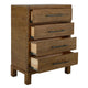 Terry Tall Dresser Chest | 4 Drawer | Walnut Brown Mango n Melina Wood BM333469