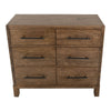 Terry Wide Dresser | 6 Drawer | Walnut Brown Mango and Melina Wood BM333470